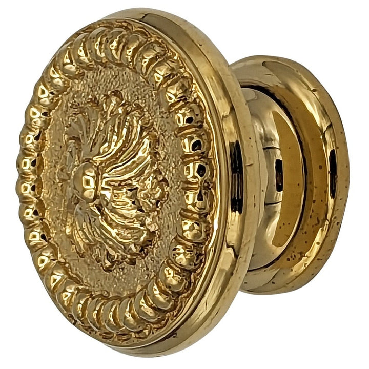 1 3/5 Inch Beaded Floral Cabinet Knob (Several Finishes Available) COPPER MOUNTAIN HARDWARE