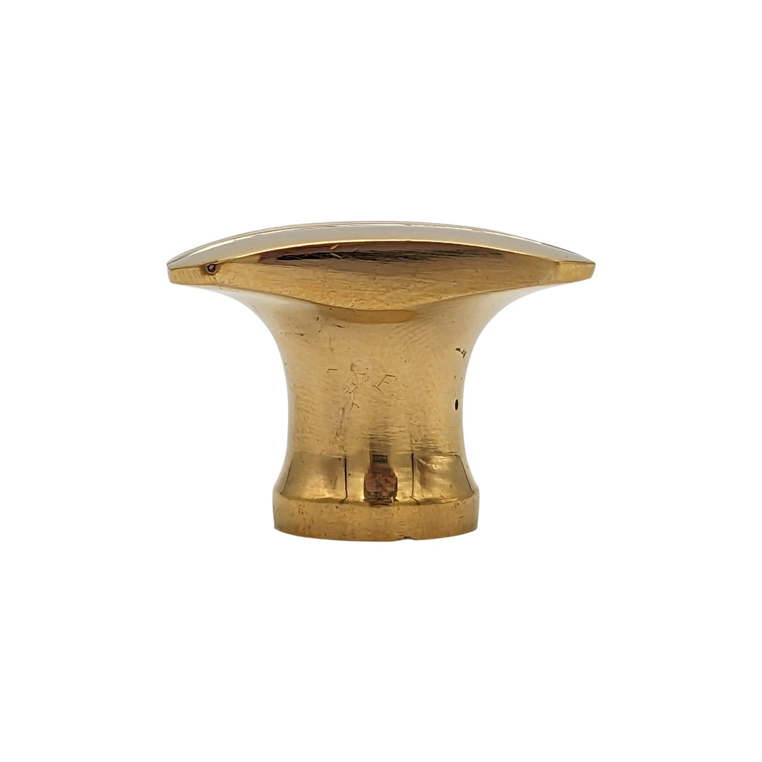 Brass Art Deco Style Rectangular Art Deco Style Lined Knob for Cabinets & Furniture COPPER MOUNTAIN HARDWARE