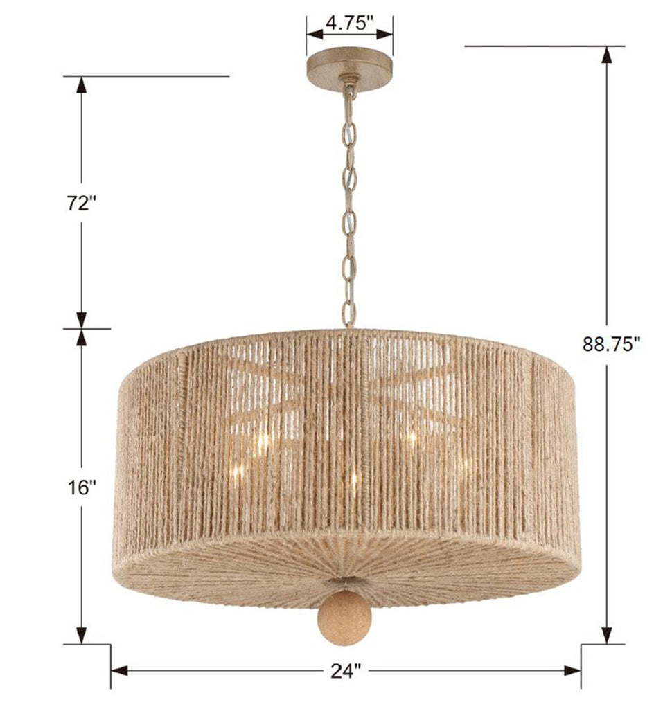 Crystorama Crystorama Jessa 5 Light Burnished Silver Chandelier