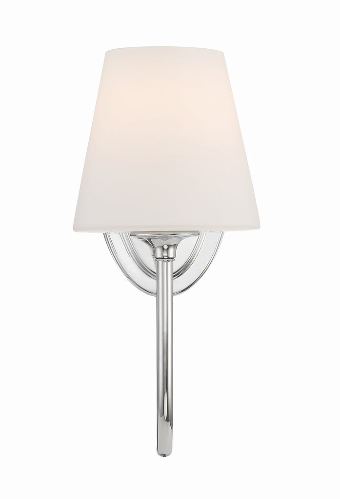 Crystorama Crystorama Juno 1 Light Polished Nickel Sconce