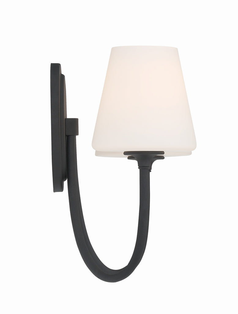 Crystorama Crystorama Juno 2 Light Black Forged Sconce