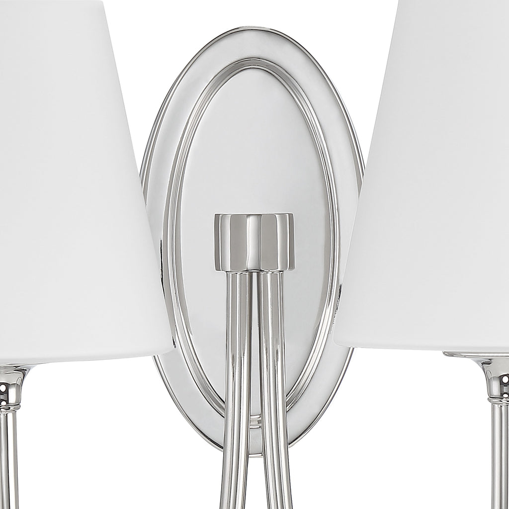 Crystorama Crystorama Juno 2 Light Polished Nickel Sconce
