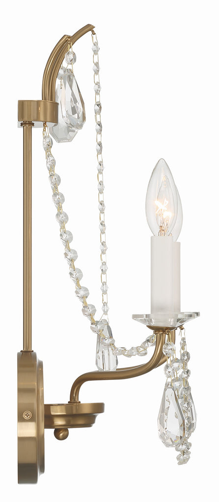 Crystorama Crystorama Karrington 2 Light Aged Brass Sconce
