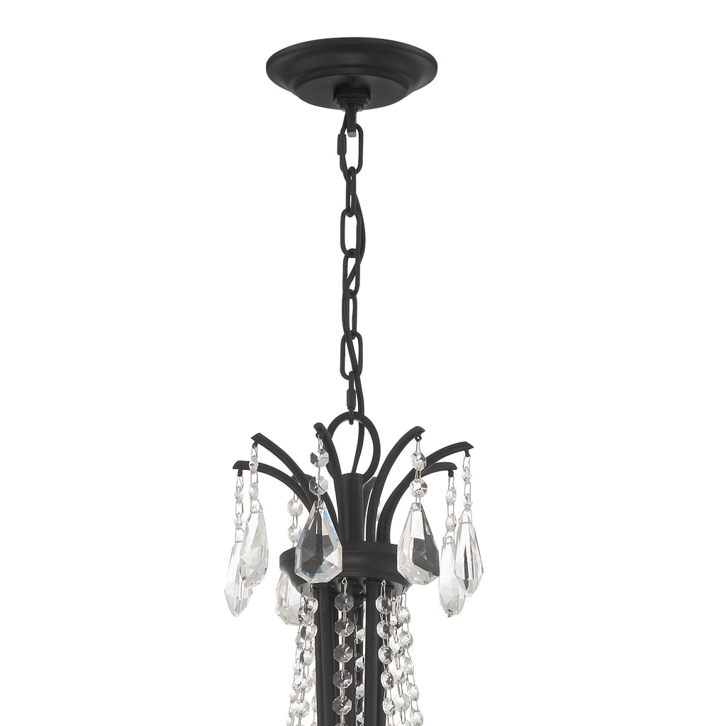 Crystorama Crystorama Karrington 8 Light Matte Black Chandelier