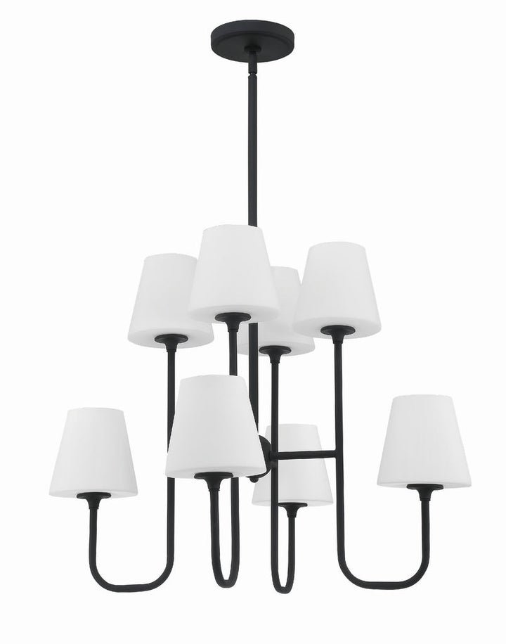 Crystorama Crystorama Keenan 8 Light Black Forged Chandelier