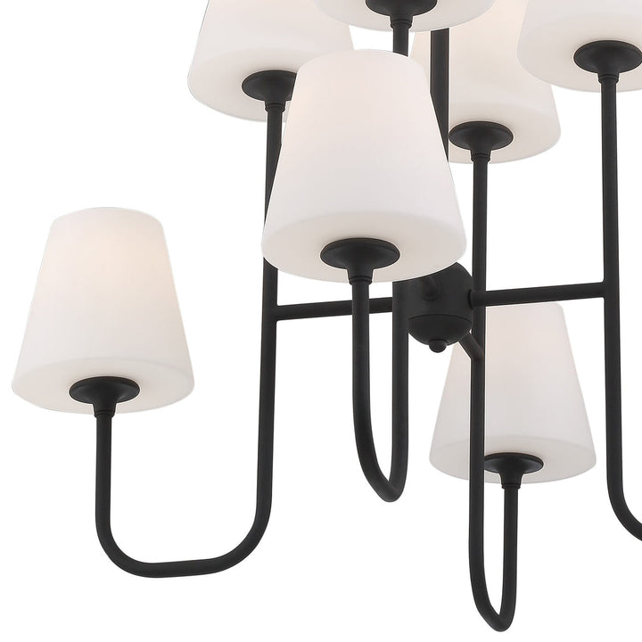 Crystorama Crystorama Keenan 8 Light Black Forged Chandelier