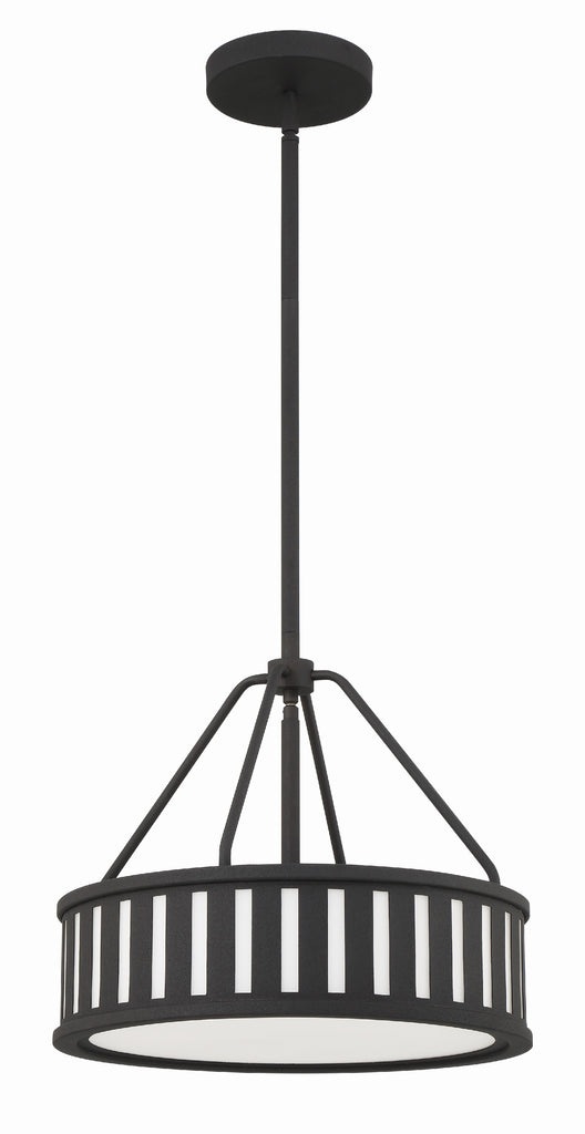 Crystorama Crystorama Kendal 3 Light Black Forged Mini Chandelier
