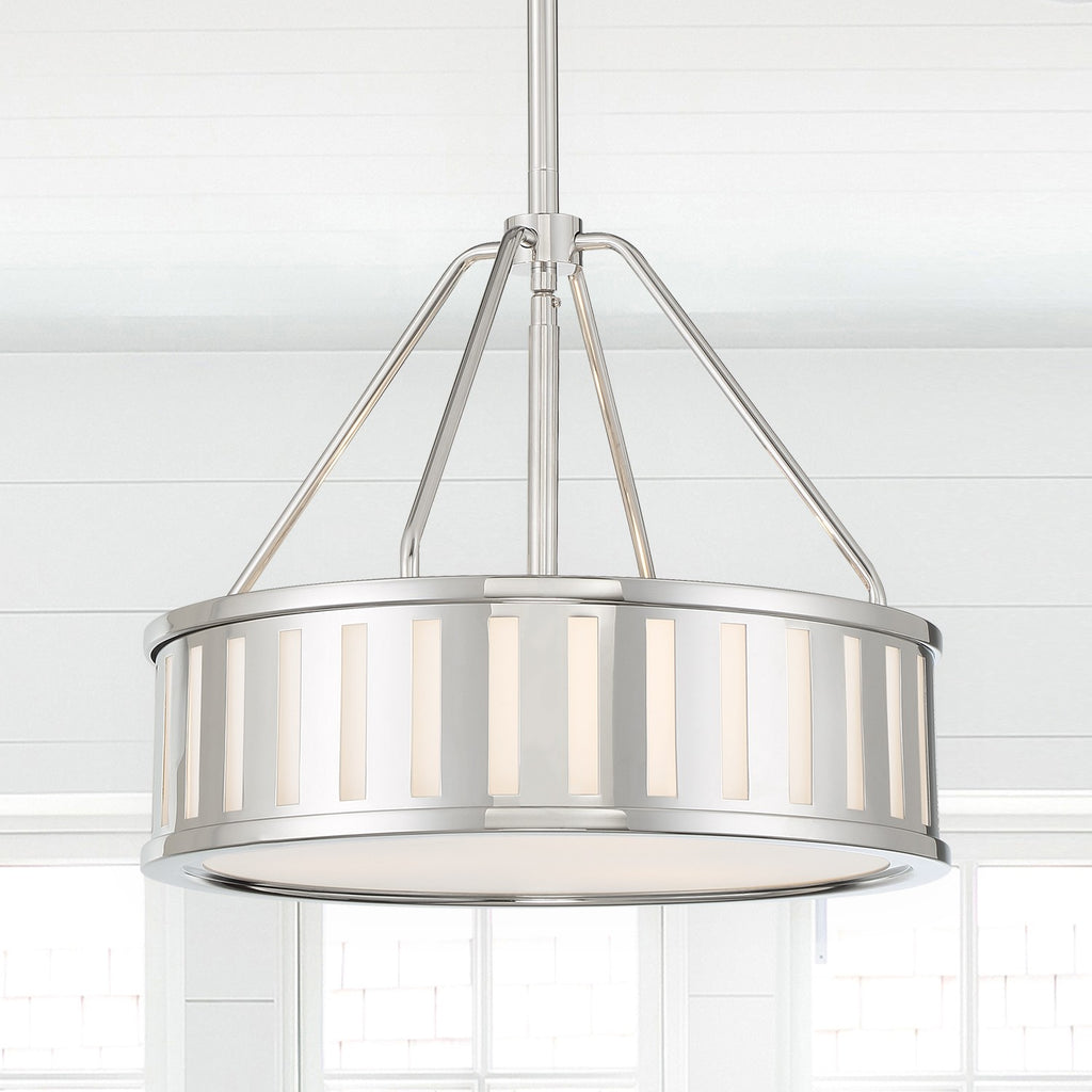 Crystorama Crystorama Kendal 3 Light Polished Nickel Mini Chandelier