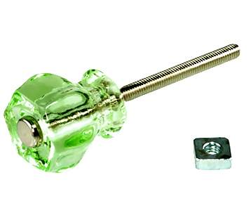 1 Inch Hexagon Crystal Glass Cabinet & Furniture Knobs (Several Colors) COPPER MOUNTAIN HARDWARE