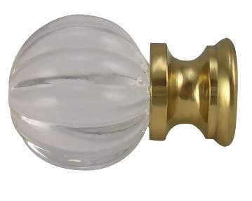 1 1/4 Inch Crystal Pumpkin Style Cabinet & Furniture Knob COPPER MOUNTAIN HARDWARE