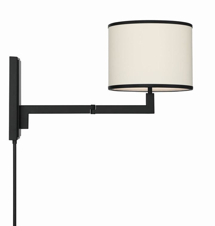 Crystorama Crystorama Madison 1 Light Matte Black Task Sconce