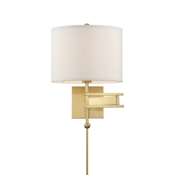 Crystorama Crystorama Marshall 1 Light Aged Brass Task Sconce