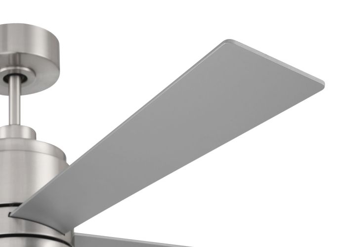 ##Antique Hardware## 52" McCoy 4-Blade in Brushed Polished Nickel w/ Brushed Nickel Blades