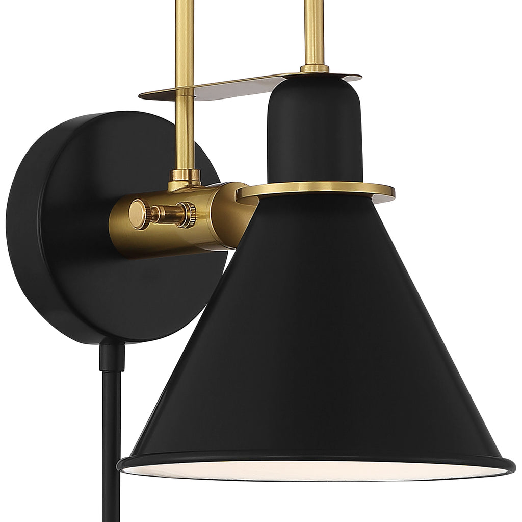 Crystorama Crystorama Medford 1 Light Matte Black Sconce