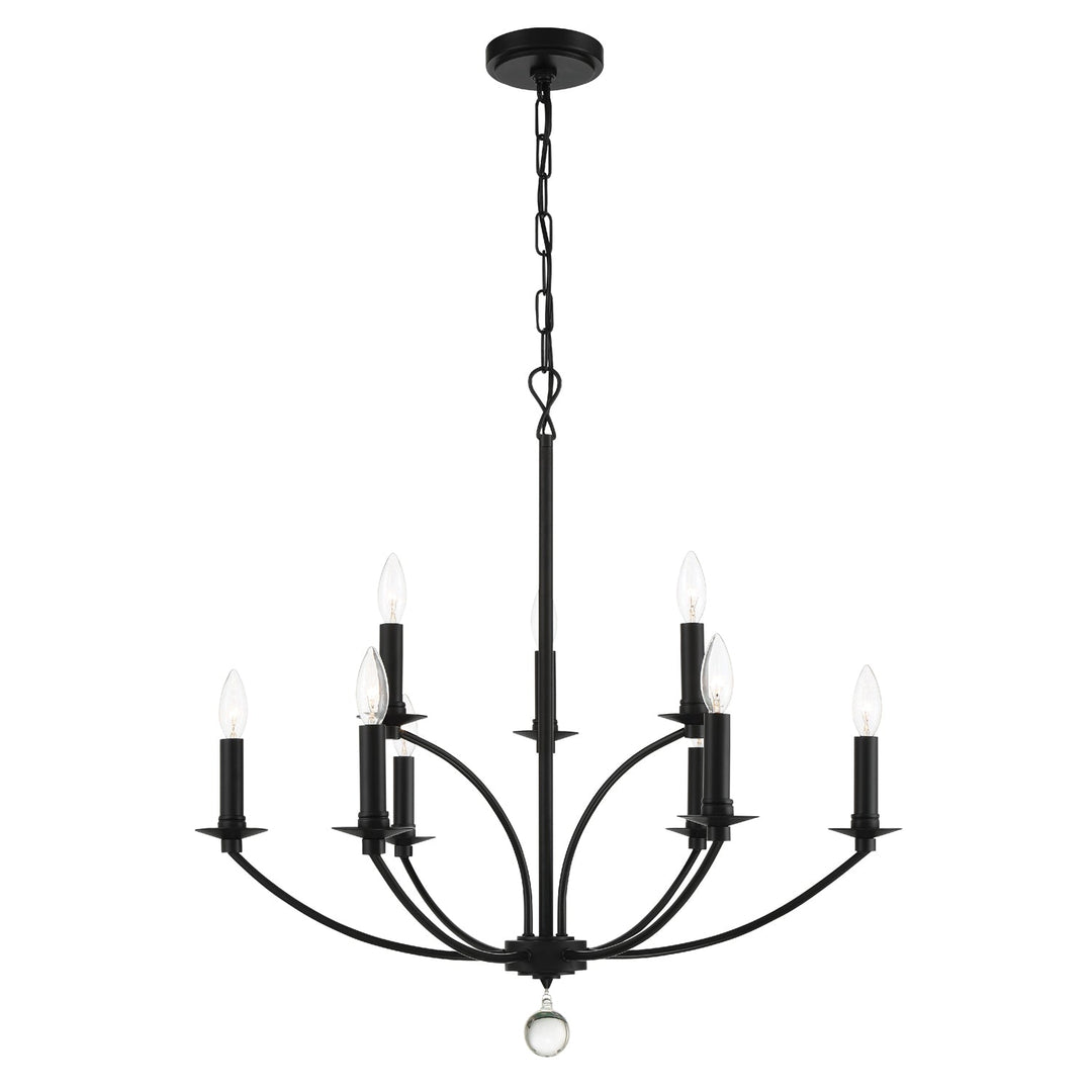 Crystorama Crystorama Mila 9 Light Black Chandelier