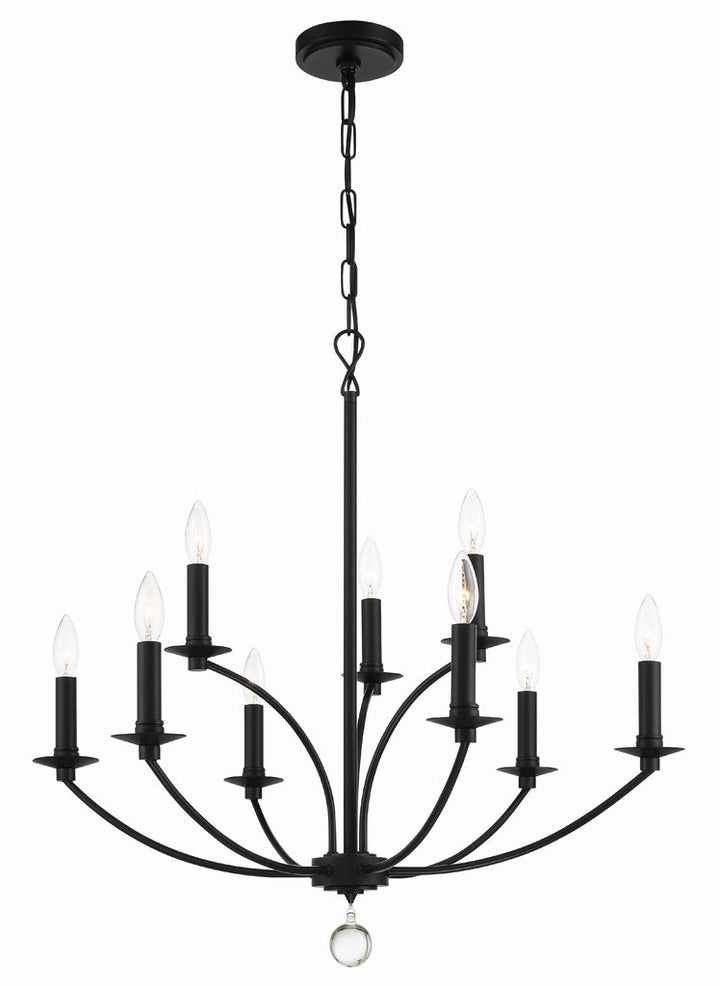 Crystorama Crystorama Mila 9 Light Black Chandelier