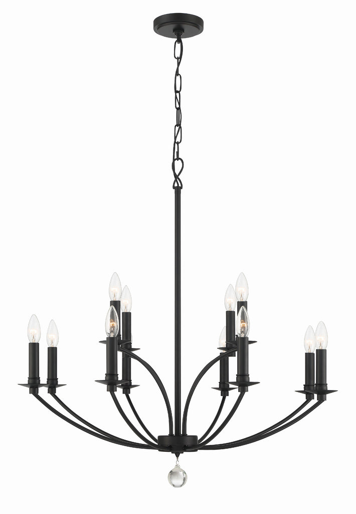 Crystorama Crystorama Mila 12 Light Black Chandelier