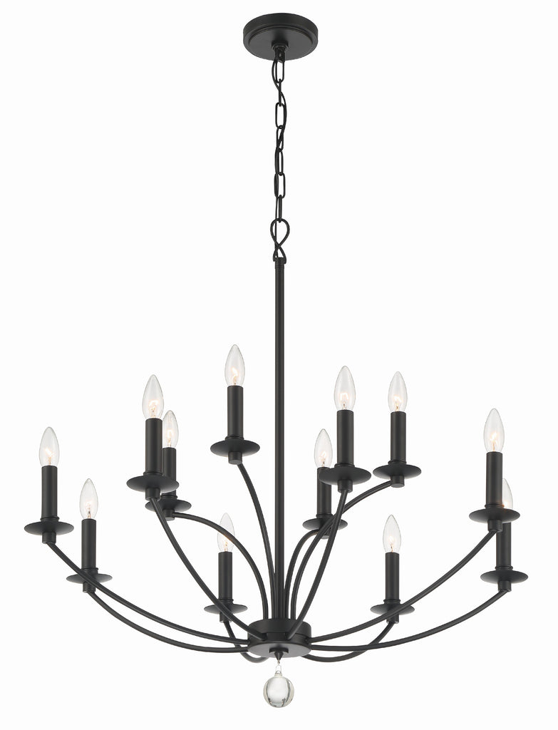 Crystorama Crystorama Mila 12 Light Black Chandelier