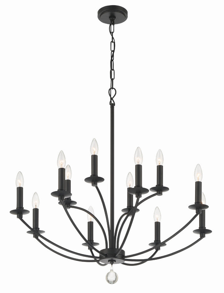 Crystorama Crystorama Mila 12 Light Black Chandelier