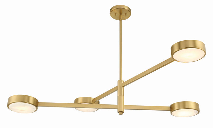 Crystorama Crystorama Orson 4 Light Modern Gold Chandelier