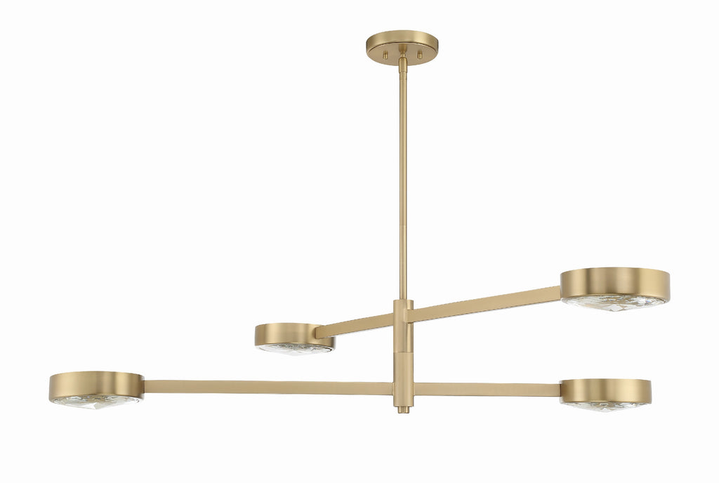 Crystorama Crystorama Orson 4 Light Modern Gold Chandelier