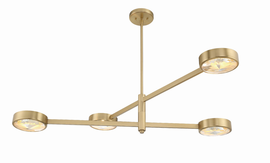 Crystorama Crystorama Orson 4 Light Modern Gold Chandelier