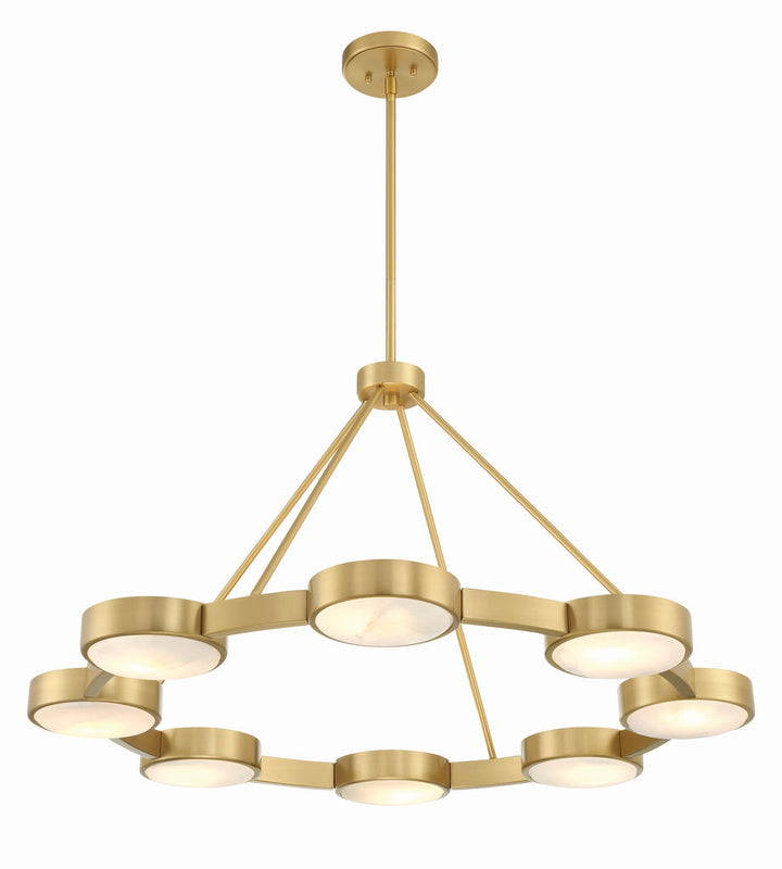 Crystorama Crystorama Orson 8 Light Modern Gold Chandelier