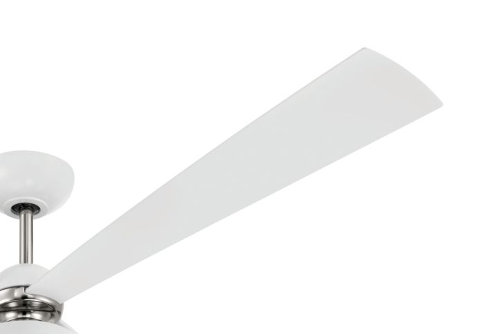 ##Antique Hardware## 60" Otto in White/Polished Nickel w/ White Blades