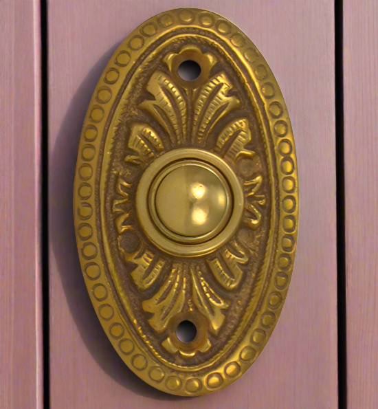 Brass Doorbell Push Button Avalon Style COPPER MOUNTAIN HARDWARE
