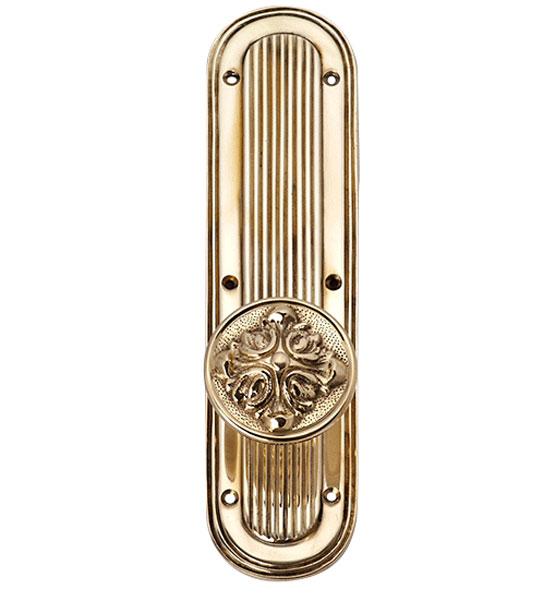 Romanesque Round Door Knob Set COPPER MOUNTAIN HARDWARE