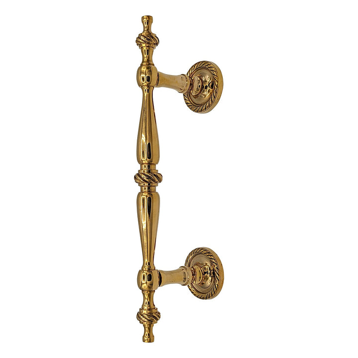 9 1/2 Inch Overall (6 Inch C-C) Solid Brass Georgian Style Handle (Several Finishes Available) COPPER MOUNTAIN HARDWARE