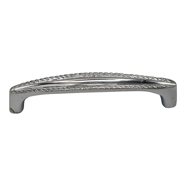 4 Inch Overall (3 3/4 Inch c-c) Solid Brass Georgian Roped Style Pull COPPER MOUNTAIN HARDWARE