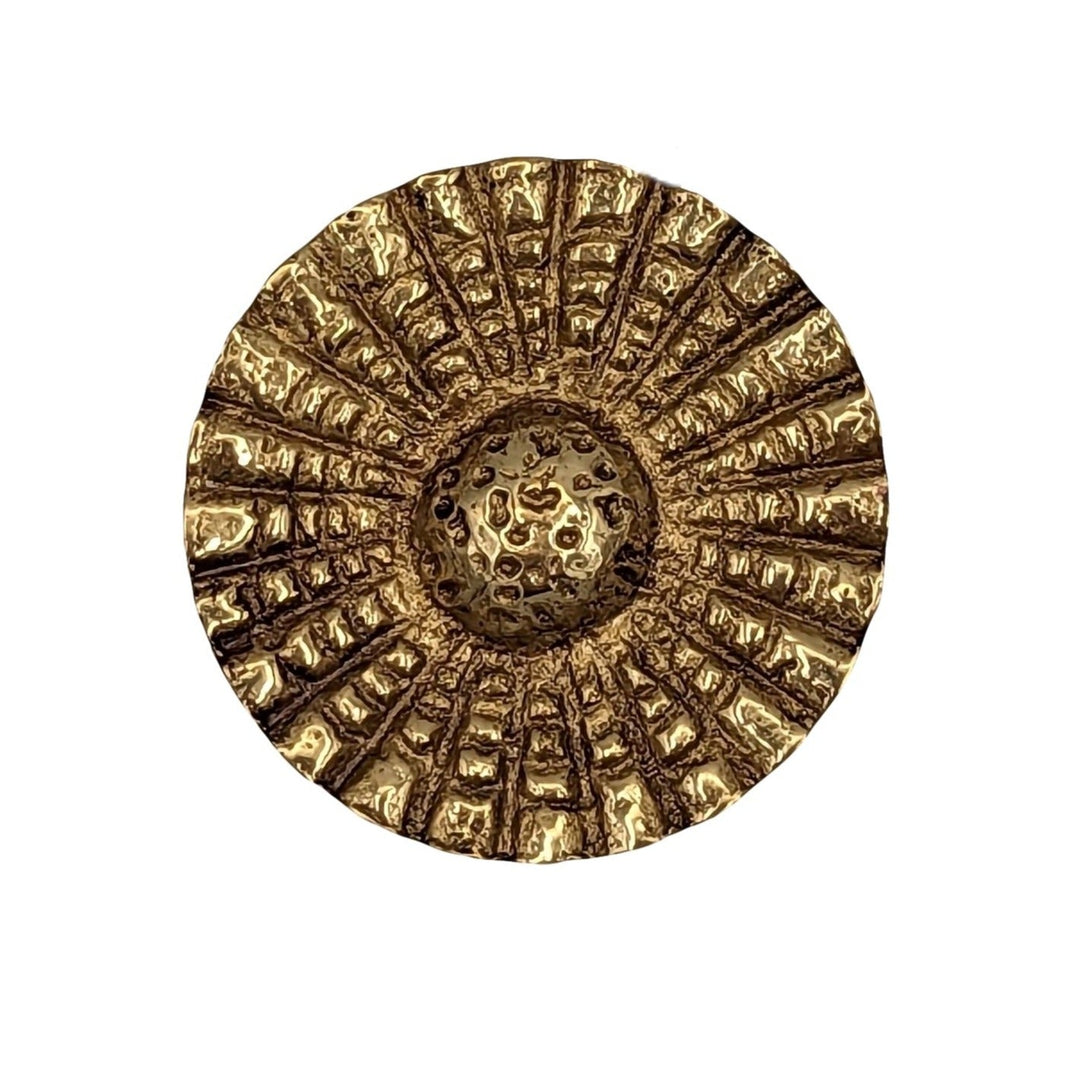 1 Inch Solid Brass Art Deco Style Round Cabinet and Furniture Knob COPPER MOUNTAIN HARDWARE