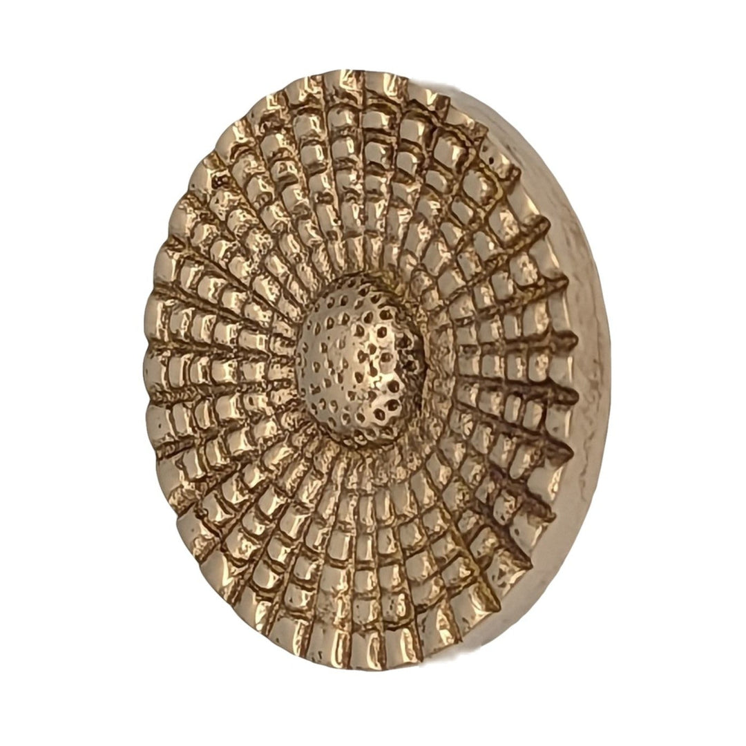 COPPER MOUNTAIN HARDWARE Solid Brass Art Deco Style Round Cabinet & Furniture Knob