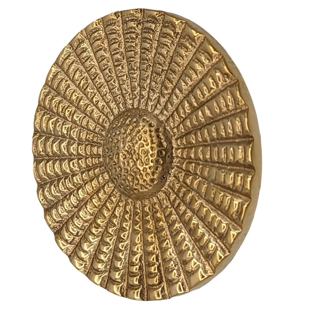 COPPER MOUNTAIN HARDWARE Solid Brass Art Deco Style Round Cabinet & Furniture Knob