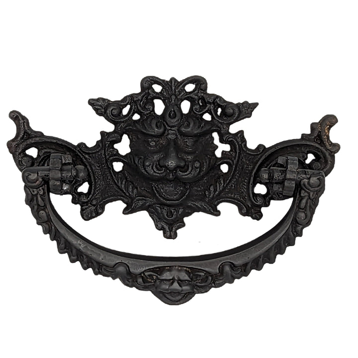 4 1/8 Inch Solid Brass Rococo Gargoyle Bail Pull COPPER MOUNTAIN HARDWARE