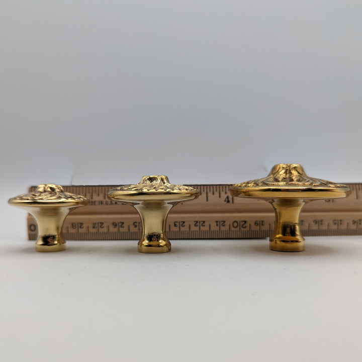 1 1/2 Inch Solid Brass Designer Rococo Cabinet Knob (Several Finishes Available) COPPER MOUNTAIN HARDWARE