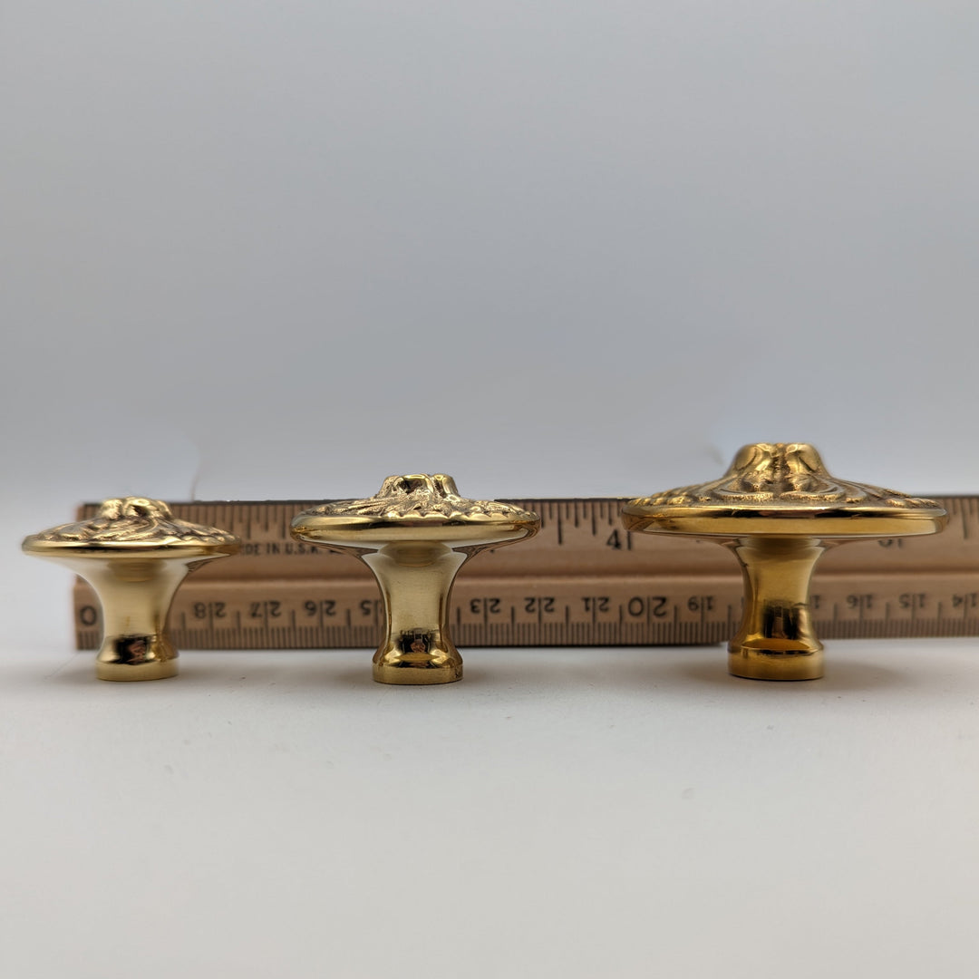COPPER MOUNTAIN HARDWARE Solid Brass Victorian Rococo Cabinet and Furniture Knob