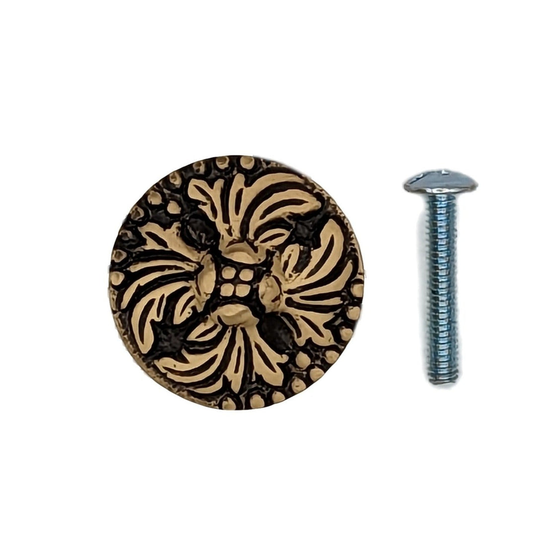 COPPER MOUNTAIN HARDWARE Solid Brass Victorian Rococo Cabinet and Furniture Knob