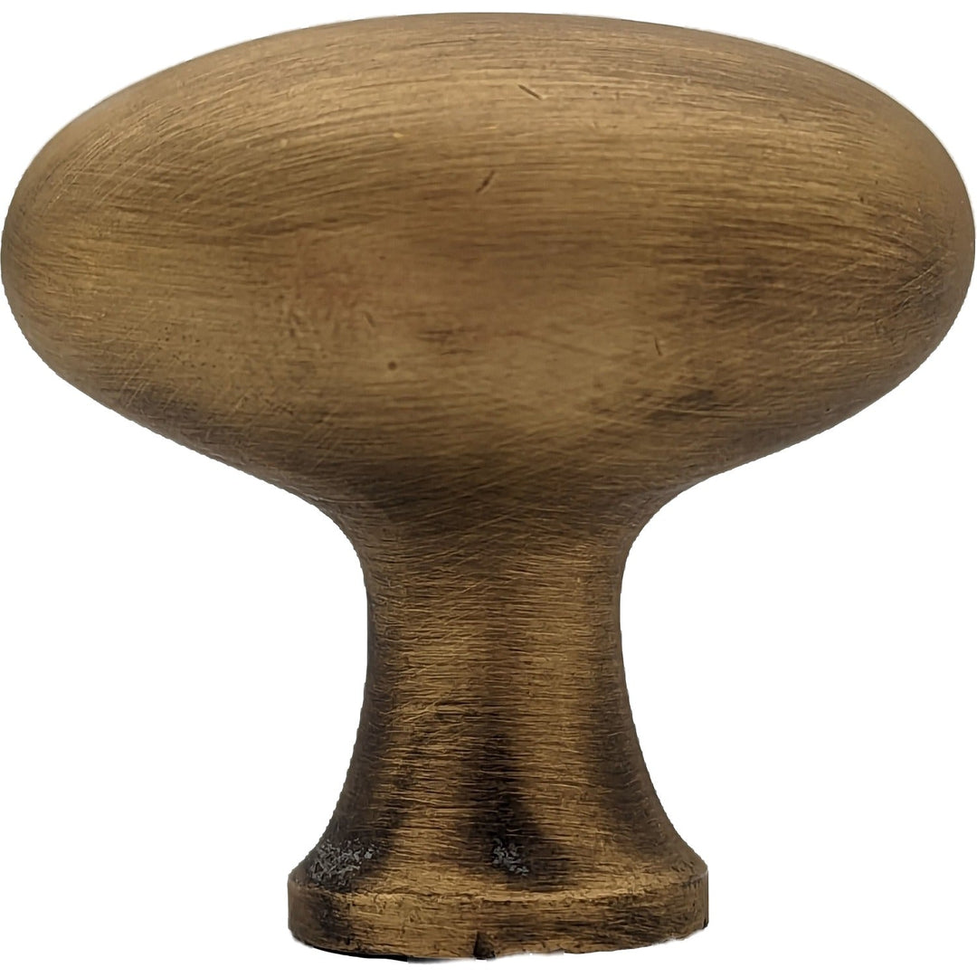 COPPER MOUNTAIN HARDWARE 1 1/2 Inch Large Traditional Solid Brass Egg Cabinet & Furniture Knob
