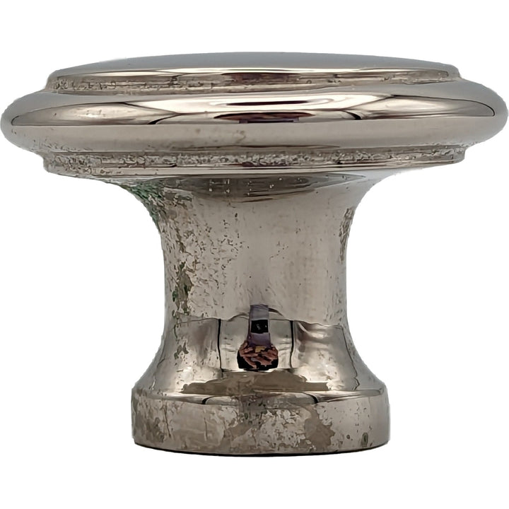 COPPER MOUNTAIN HARDWARE Traditional Brass Flat Top Round Cabinet & Furniture Knob