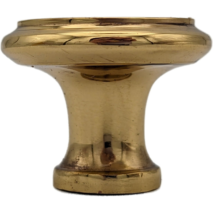 COPPER MOUNTAIN HARDWARE Traditional Brass Flat Top Round Cabinet & Furniture Knob