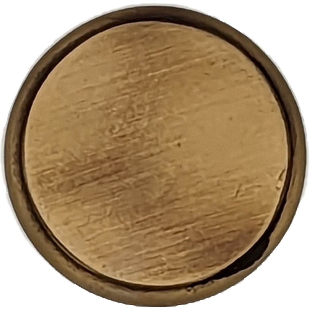 COPPER MOUNTAIN HARDWARE Traditional Brass Flat Top Round Cabinet & Furniture Knob