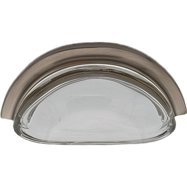 COPPER MOUNTAIN HARDWARE Solid Brass Crystal Clear Glass Cabinet Drawer & Furniture Cup Pull