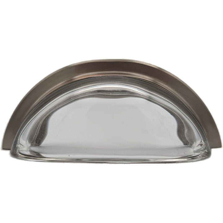 COPPER MOUNTAIN HARDWARE Solid Brass Crystal Clear Glass Cabinet Drawer & Furniture Cup Pull