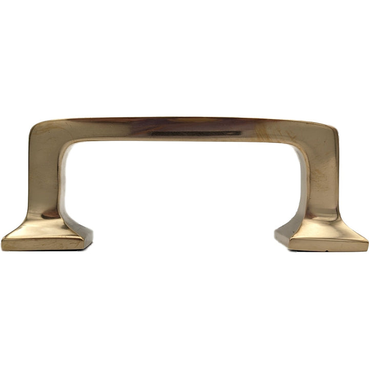4 1/4 Inch Overall (3 1/4 Inch c-c) Solid Brass Square Traditional Pull