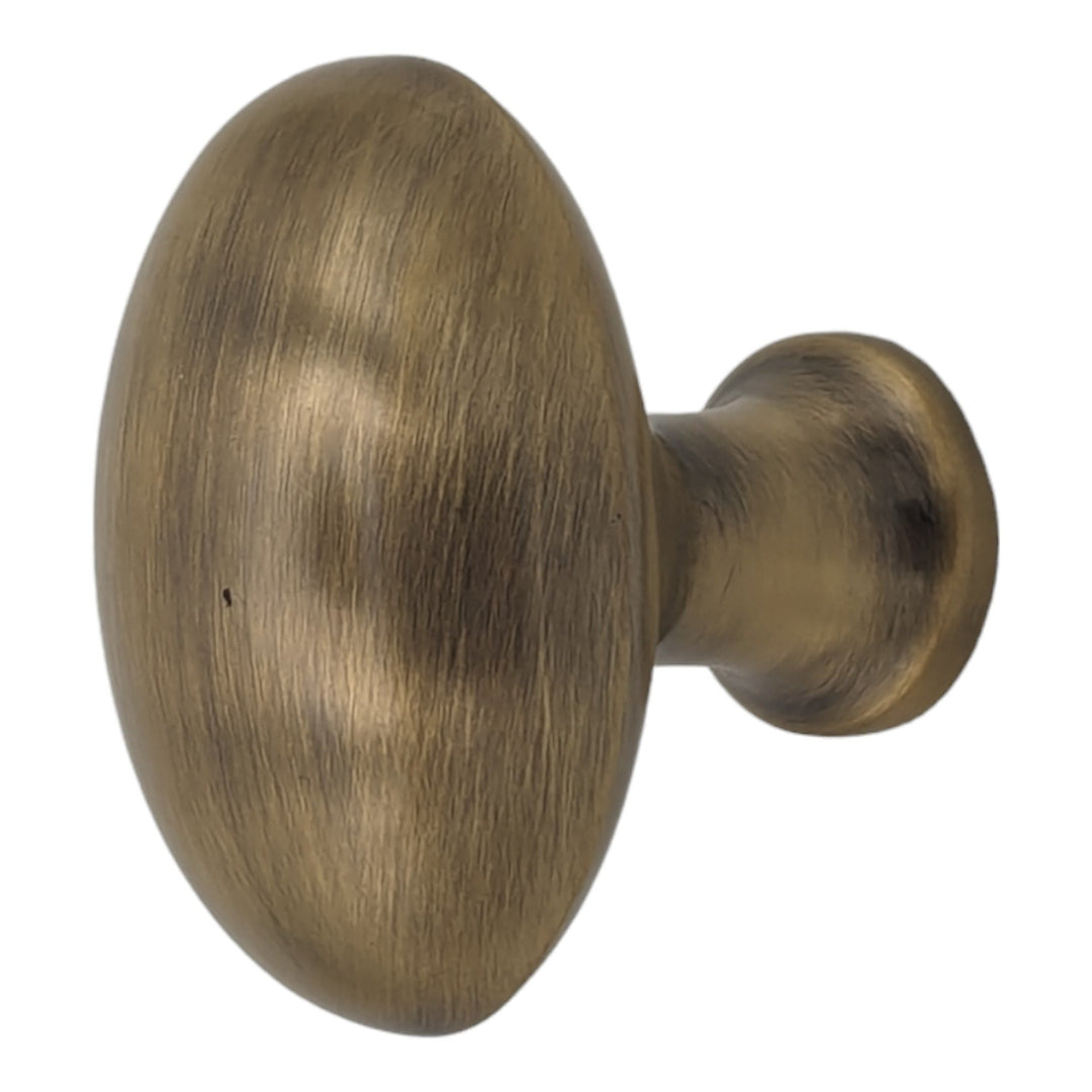 COPPER MOUNTAIN HARDWARE 1 1/2 Inch Large Traditional Solid Brass Egg Cabinet & Furniture Knob