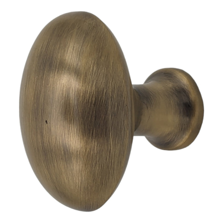 COPPER MOUNTAIN HARDWARE 1 1/2 Inch Large Traditional Solid Brass Egg Cabinet & Furniture Knob