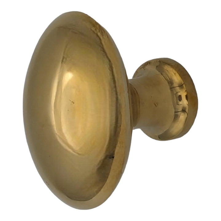 COPPER MOUNTAIN HARDWARE 1 1/2 Inch Large Traditional Solid Brass Egg Cabinet & Furniture Knob