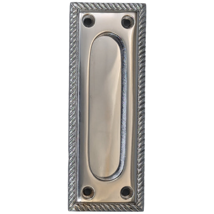 Georgian Rope Rectangular Pocket Door Pull (Several Finishes Available) COPPER MOUNTAIN HARDWARE